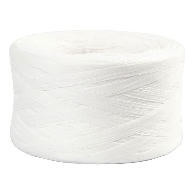 Creative Company Paper Rafia Yarn White, 100m