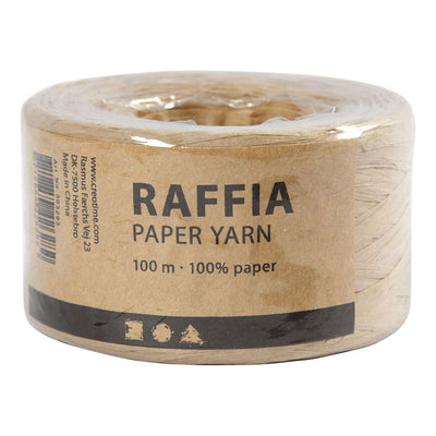 Creative Company Paper Rafia Yarn Colore di sabbia, 100m