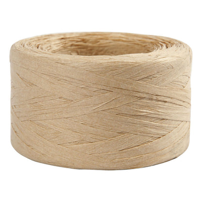 Creativ company papier raffia garen zandkleur, 100m