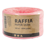 Creativ company papier raffia garen lichtroze, 100m - afbeelding 2