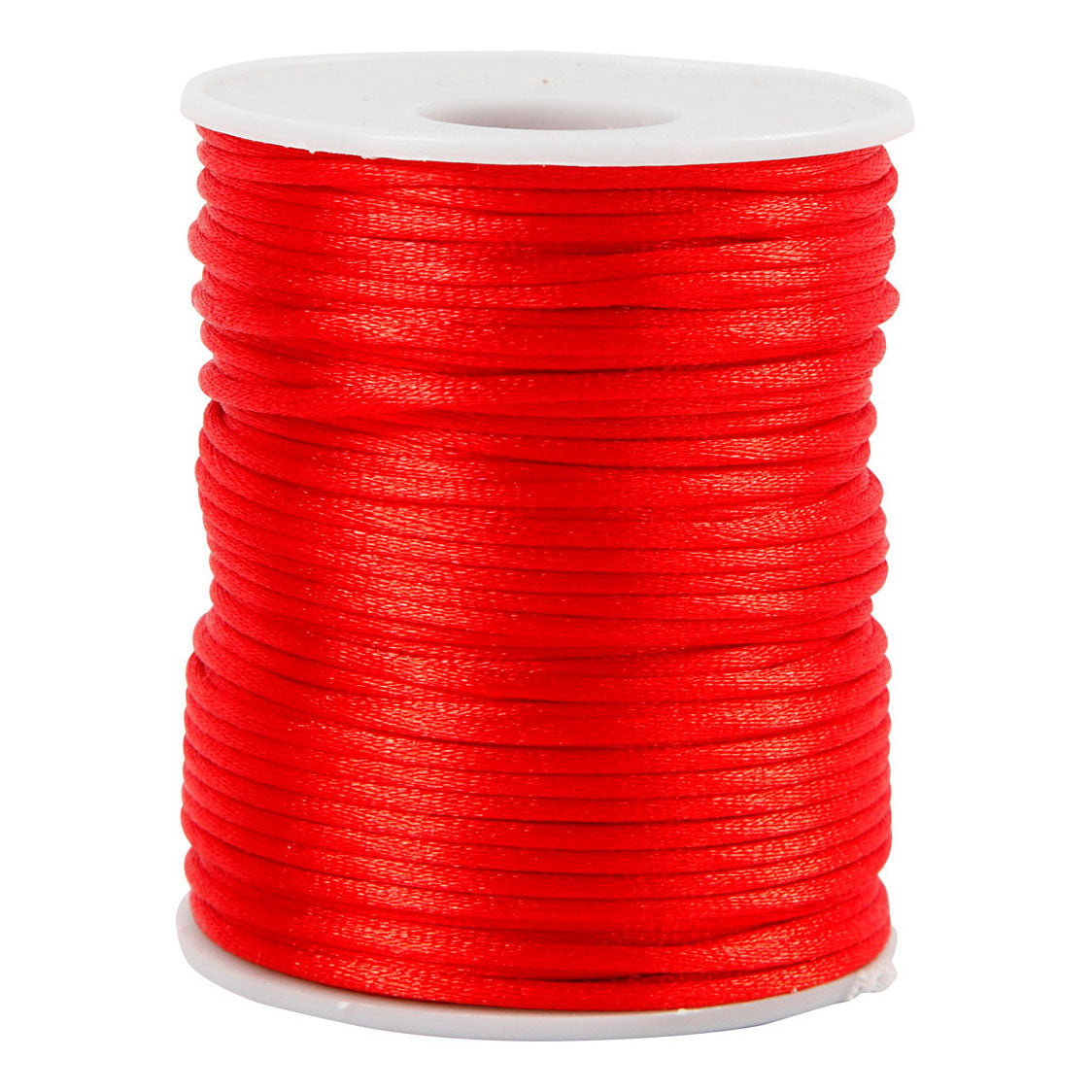 Creativ Company Cordón de satén rojo, 50 m