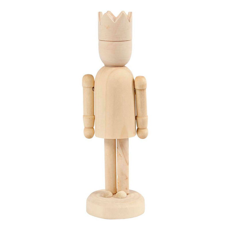 Figura de madera de Creativ Company con corona, 13 cm
