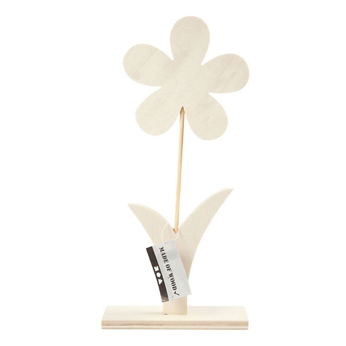 Creativ Company Fiore di legno con piede, 26 cm