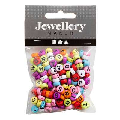 Creativ Company Perline rotonde per lettere colori, 25 grammi