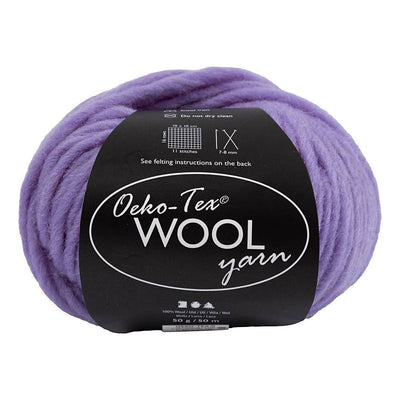Creativ Company Filato di lana viola, 50m