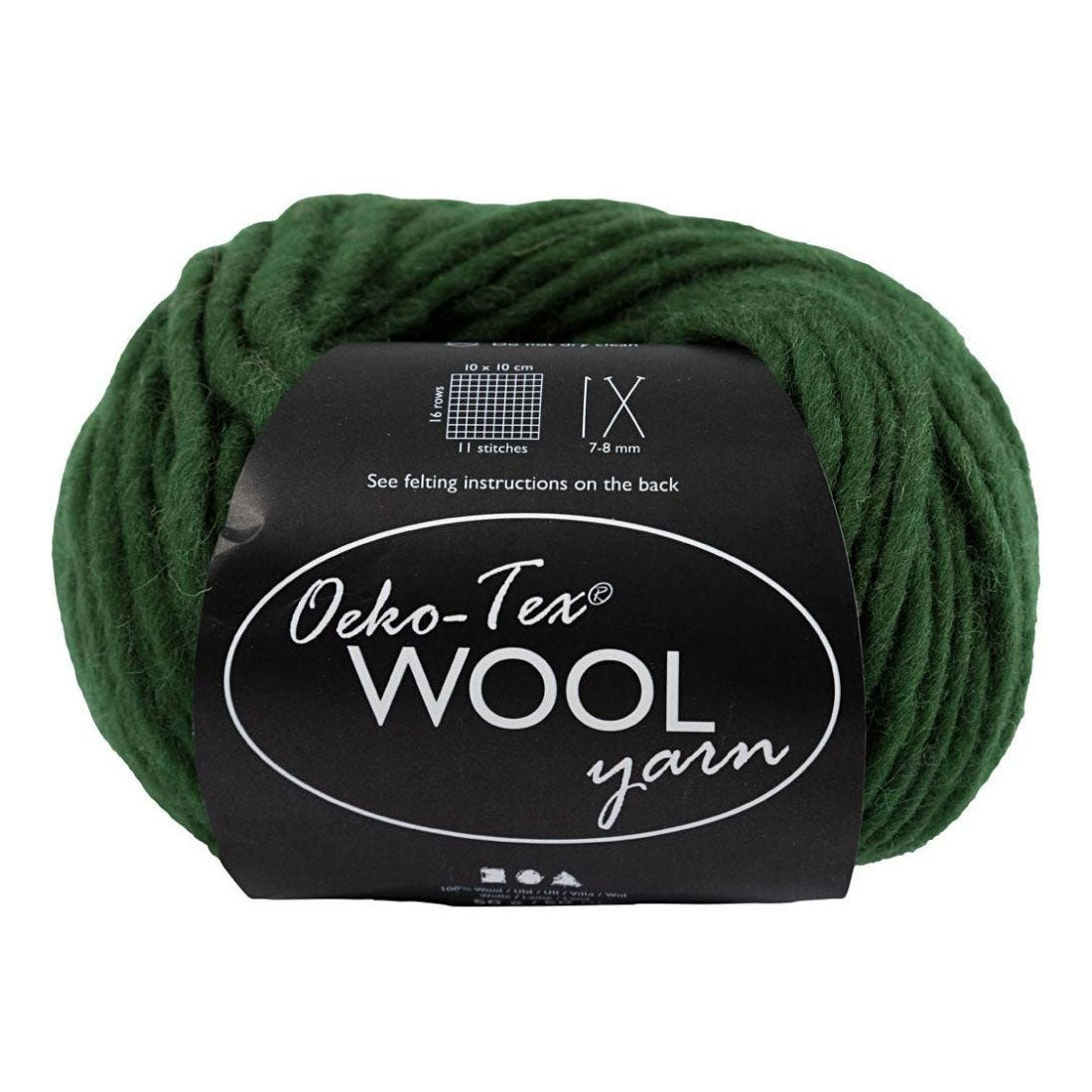 Creativ Company Filato di lana verde, 50m
