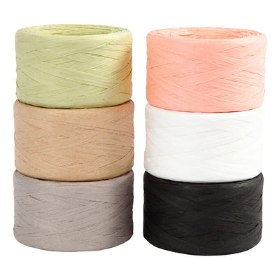 Colores de hilo Raffia de papel de creativ Company, 6x100m