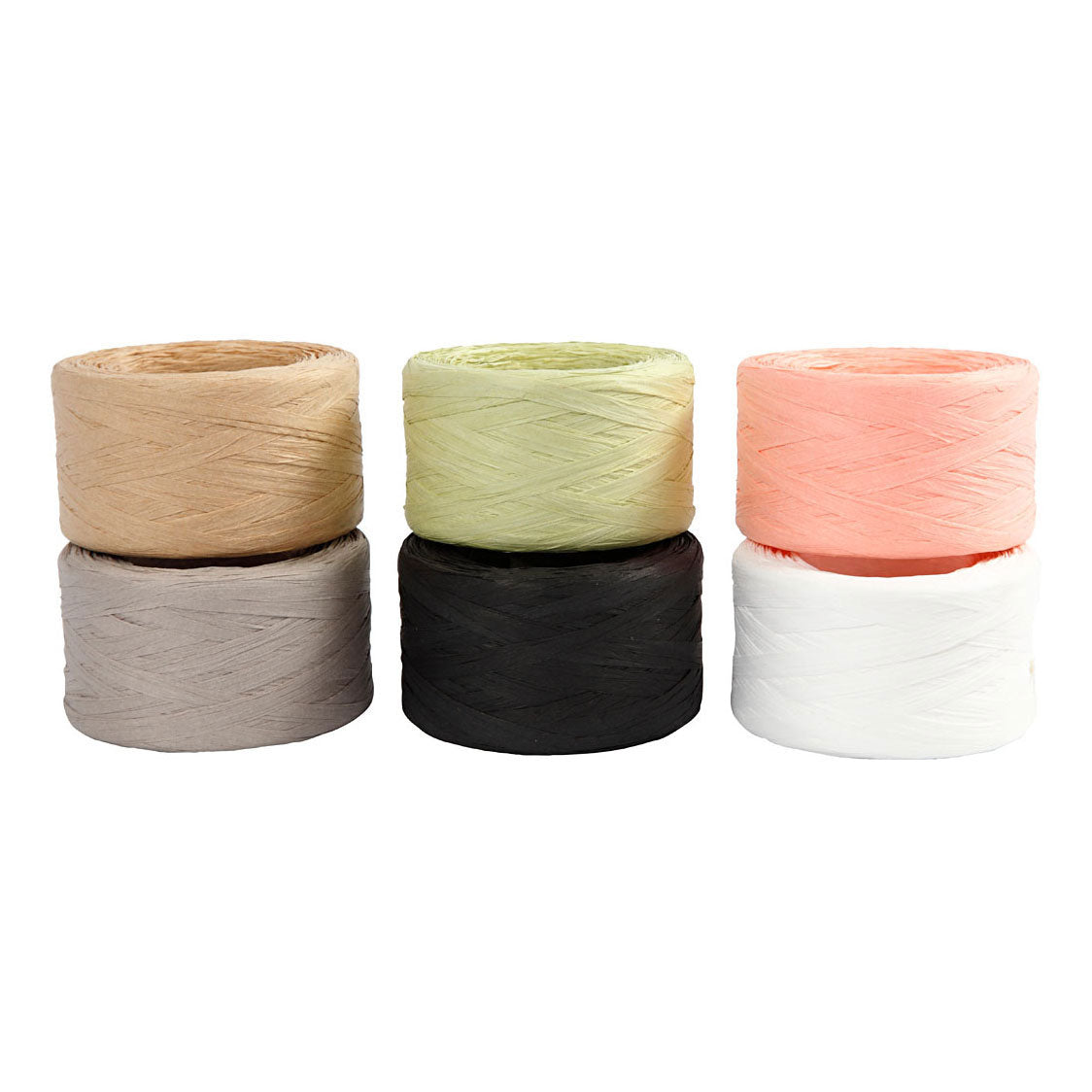 Colores de hilo Raffia de papel de creativ Company, 6x100m