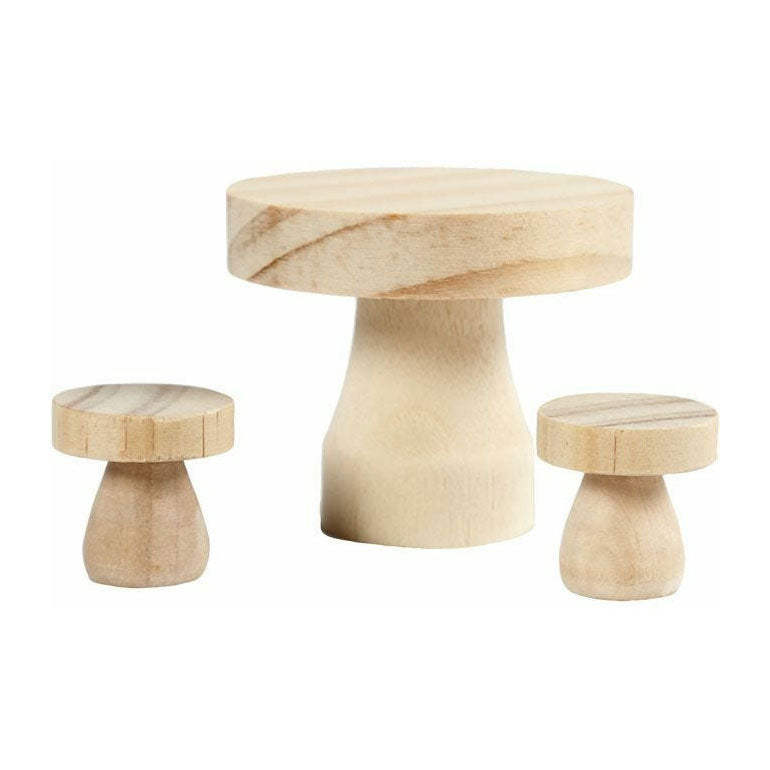 Creativ Company Juego de mini muebles de madera, 3dlg.