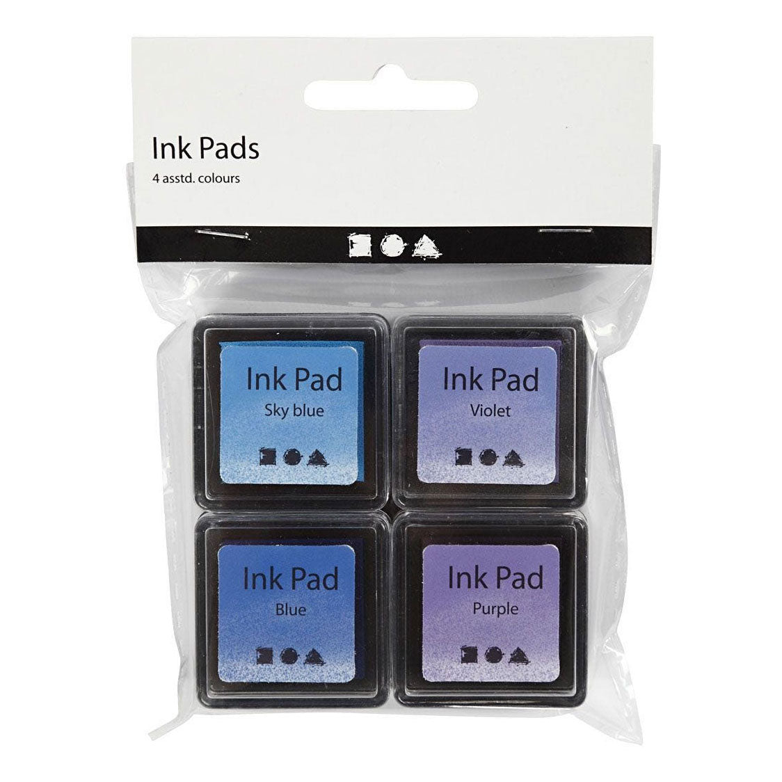 Creative Company Stamp Ink Blue Tones Purple, 4st.