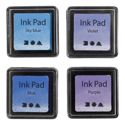 Creative Company Stamp Ink Blue Tones Purple, 4st.
