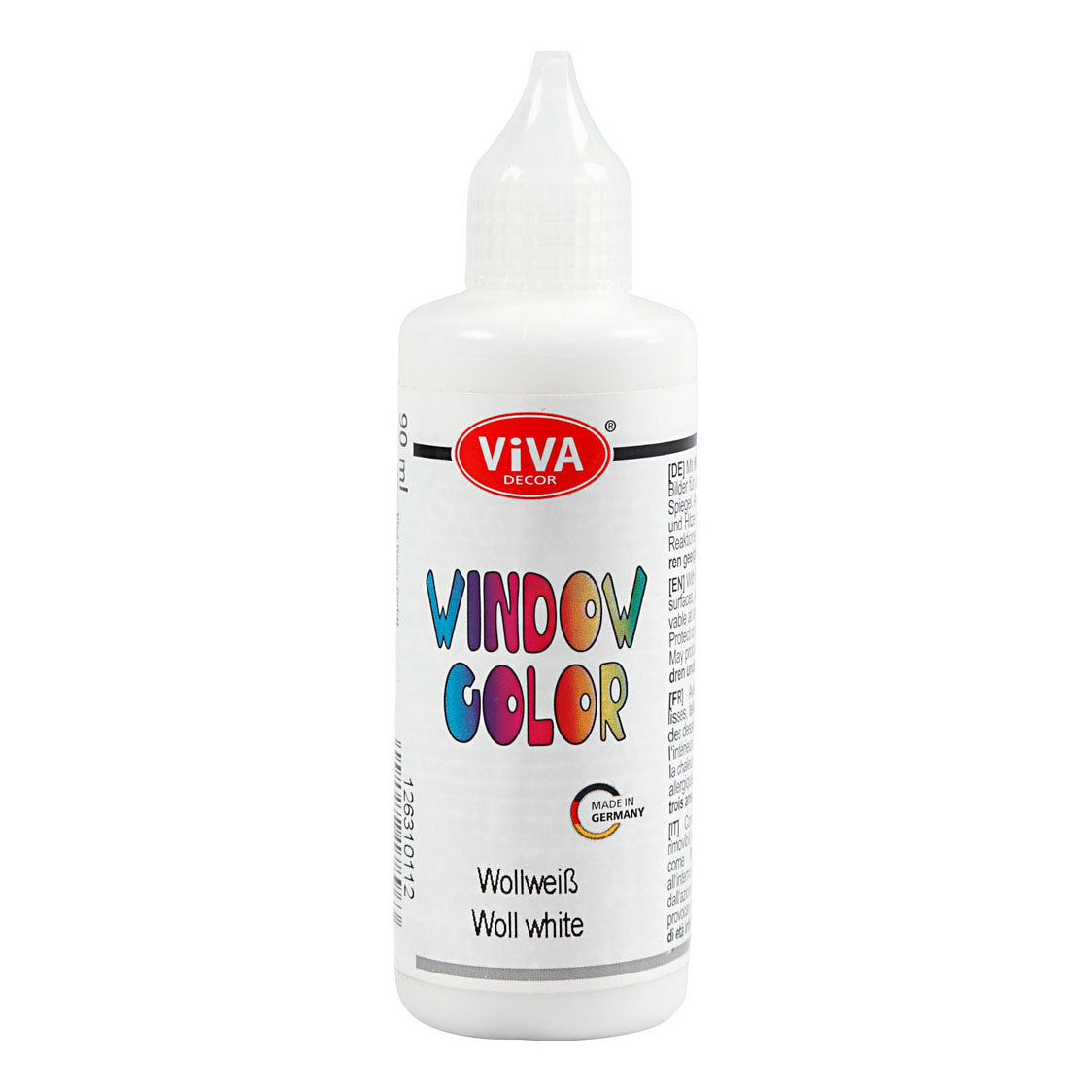 Creativ Company Window Color Sticker en Glasverf Wit, 90ml