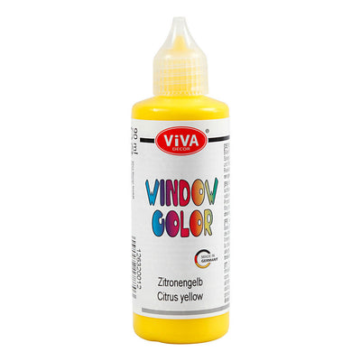 Creativ Company Pintura para cristales y pegatinas de color amarillo, 90 ml