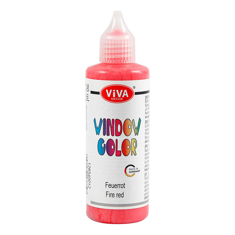 Creativ company window color sticker en glasverf - rood, 90ml