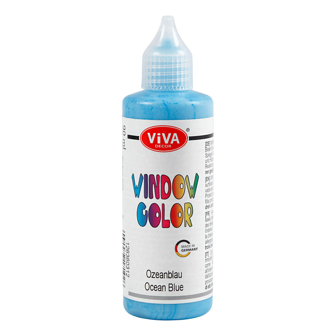 Creativ Company Pintura para cristales y adhesivos de color azul claro, 90 ml