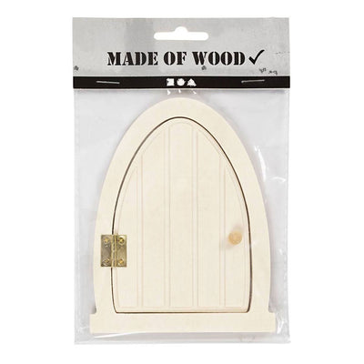 Creativ Company wooden miniature door with hinges, 13x10cm