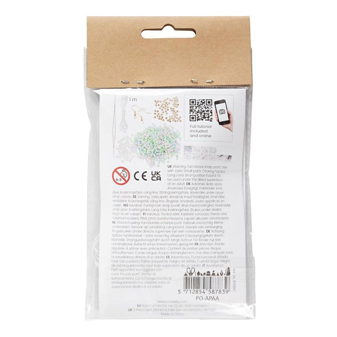 Creativ Company Mini Hobbies Set di gioielli Bracciale elastico e orecchini