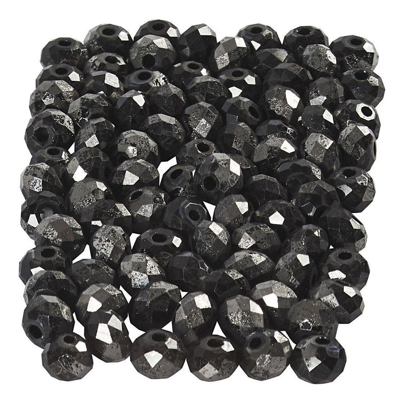 Creative Company Facet Beads Metallic Black, 100 °.
