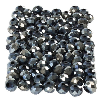 Creativ Company Perline sfaccettate nero metallizzato, 100 pz.