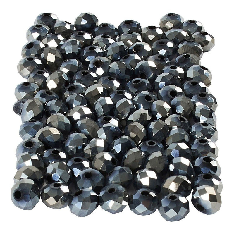 Creative Company Facet Beads Metallic Black, 100 °.
