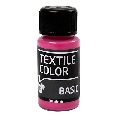 Creativ Company Textile Colour Vernice tessile semicoprente rosa, 50ml
