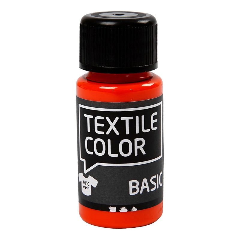 Creativ Company Textil Color semi-coberja de pintura textil naranja, 50 ml