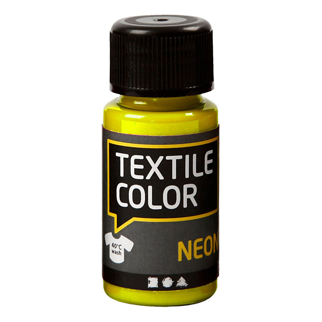 Creativ Company Textile Colour Vernice tessile opaca Giallo neon, 50ml