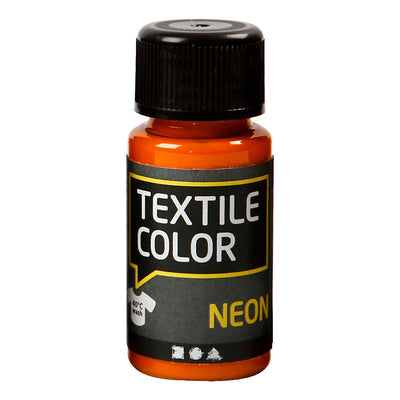 Creativ Company Textile Colour Vernice tessile coprente Arancione neon, 50ml