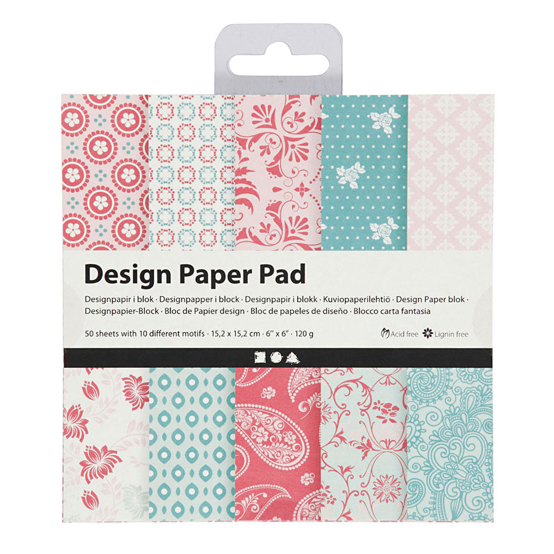 Creativ Company Design Paper Block Rosa, 50 fogli