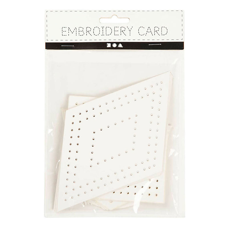 Creativ company kruissteken karton, geometrisch, afm 10-17 cm, wit, 20 stuk 1 doos