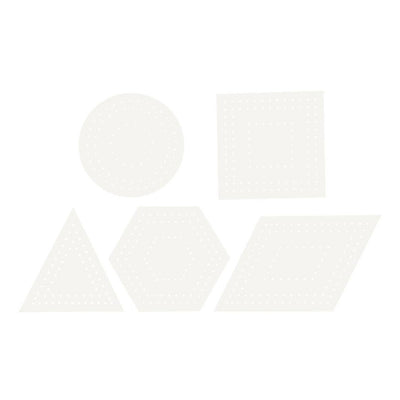 Creativ company kruissteken karton, geometrisch, afm 10-17 cm, wit, 20 stuk 1 doos
