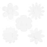 Creotime knutselset flowers 20 cm karton wit 15 stuks - afbeelding 2