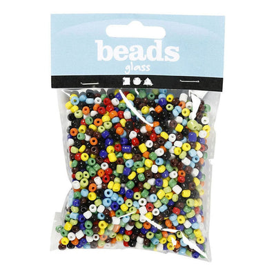 Creativ Company Perline di semi colorate, 130 grammi