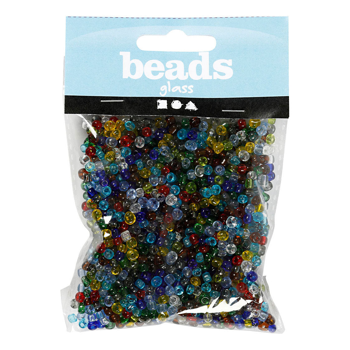 Creativ Company Perline di semi in vetro trasparente, 130 grammi