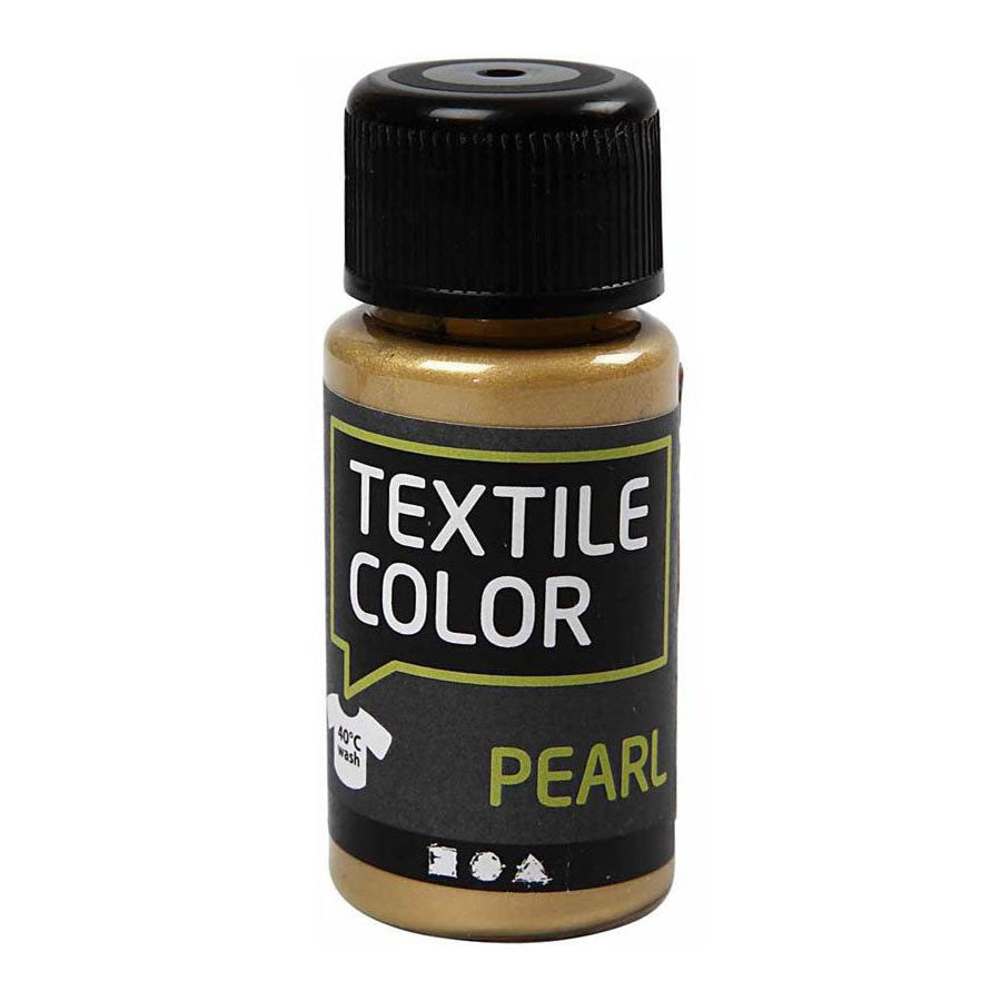 Creativ Company Textile Colour Vernice tessile opaca Perla d'oro, 50ml