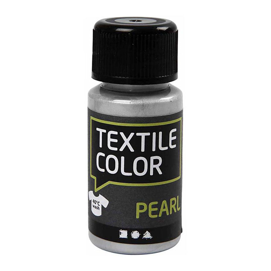 Creativ Company Pintura Textil Opaca Color Plata Perla, 50ml