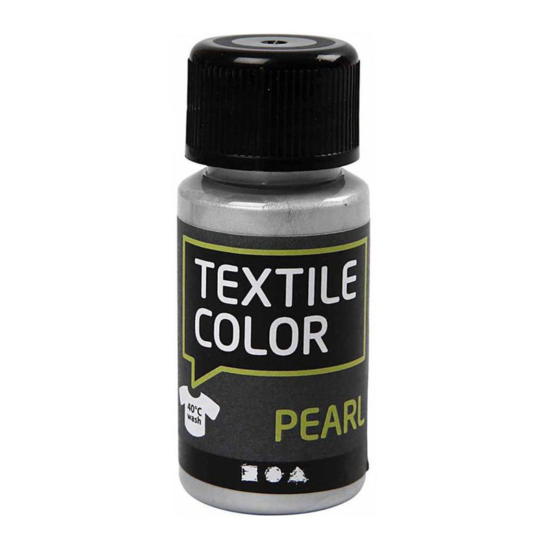 Creative Company Textile Colowing Testile Paint Silver Pearl, 50ml