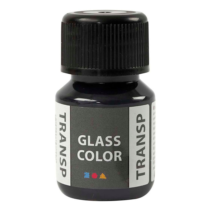 Creative Company Glass Color Transparent Paint Black, 30ml