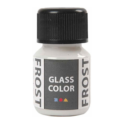 Creativ Company Glass Color Frost Paint Bianco, 30ml