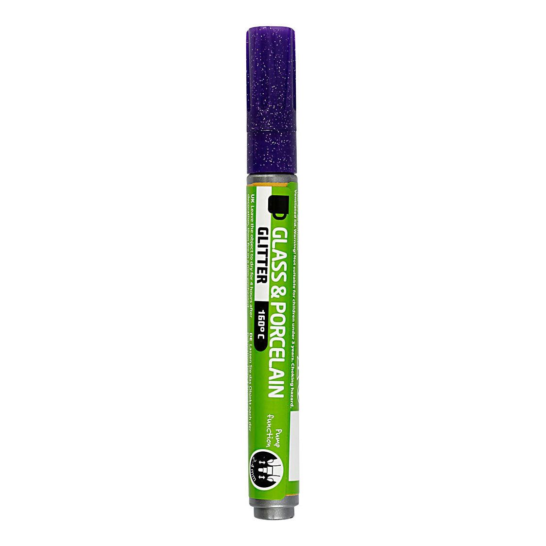 Creative Company Glasen porcellana Start Violet semi-copertura glitter