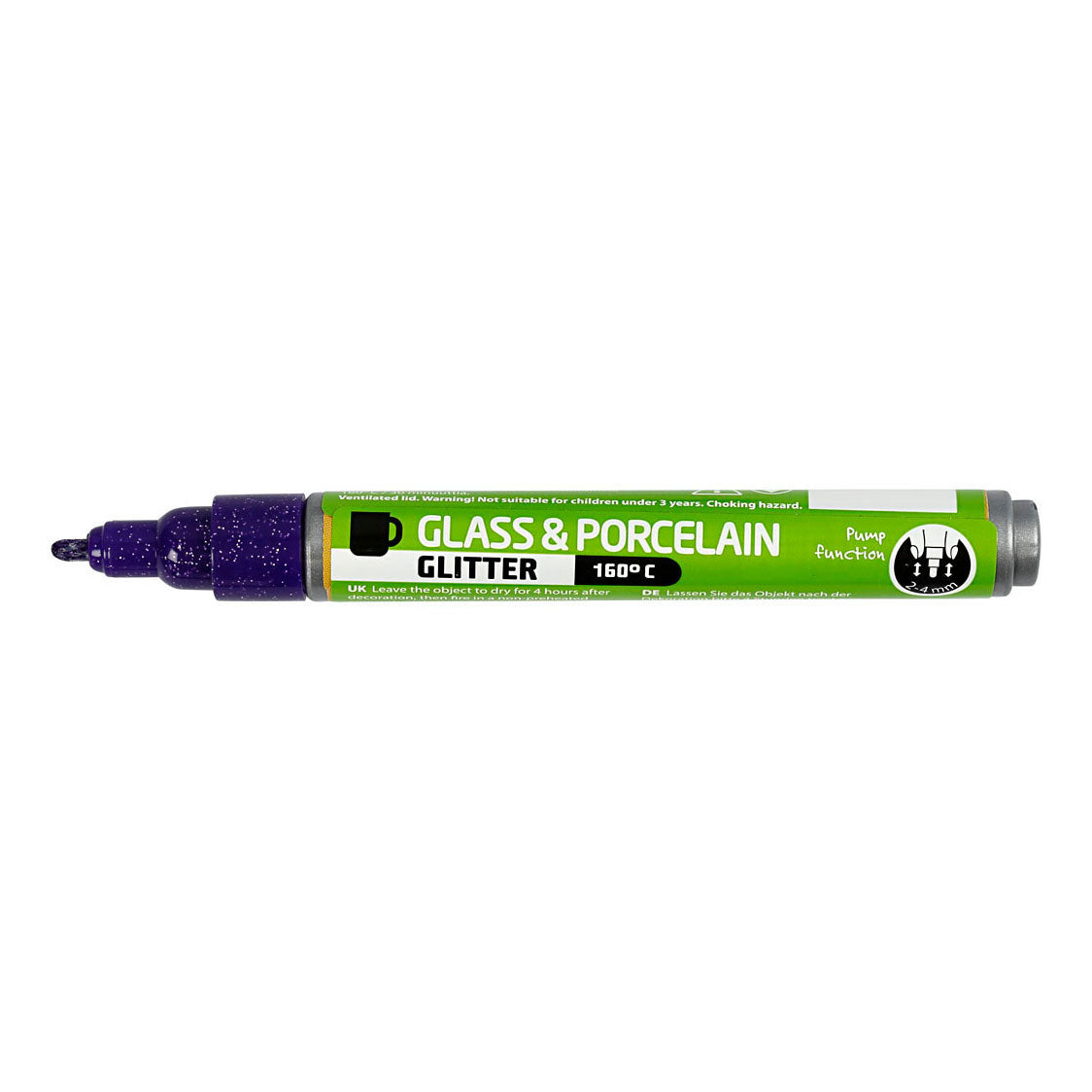 Creative Company Glasen porcellana Start Violet semi-copertura glitter