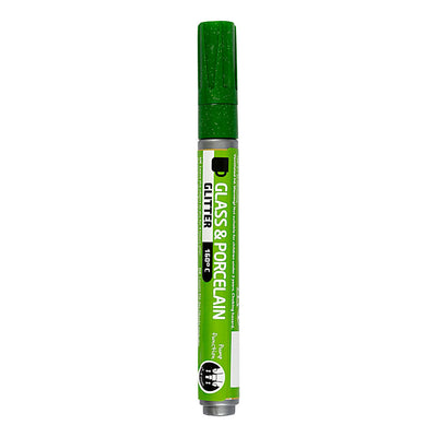Creativ Company Penna in vetro e porcellana Glitter semicoprente verde chiaro