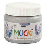 Creativ company mucki vingerverf - zilver metallic, 150ml - afbeelding 1