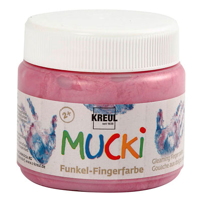 Creativ Company Mucki Finger Paint Rosa Metálico, 150ml