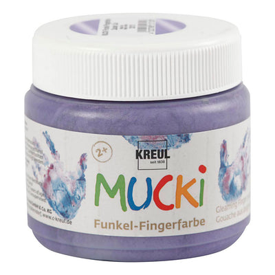 Creativ Company Mucki Pintura para dedos púrpura metalizada, 150ml