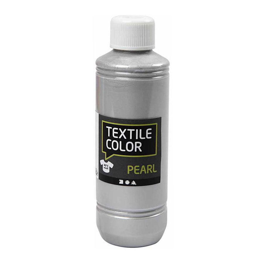 Creative Company Textile Colowing Testile Paint Silver Pearl, 250ml