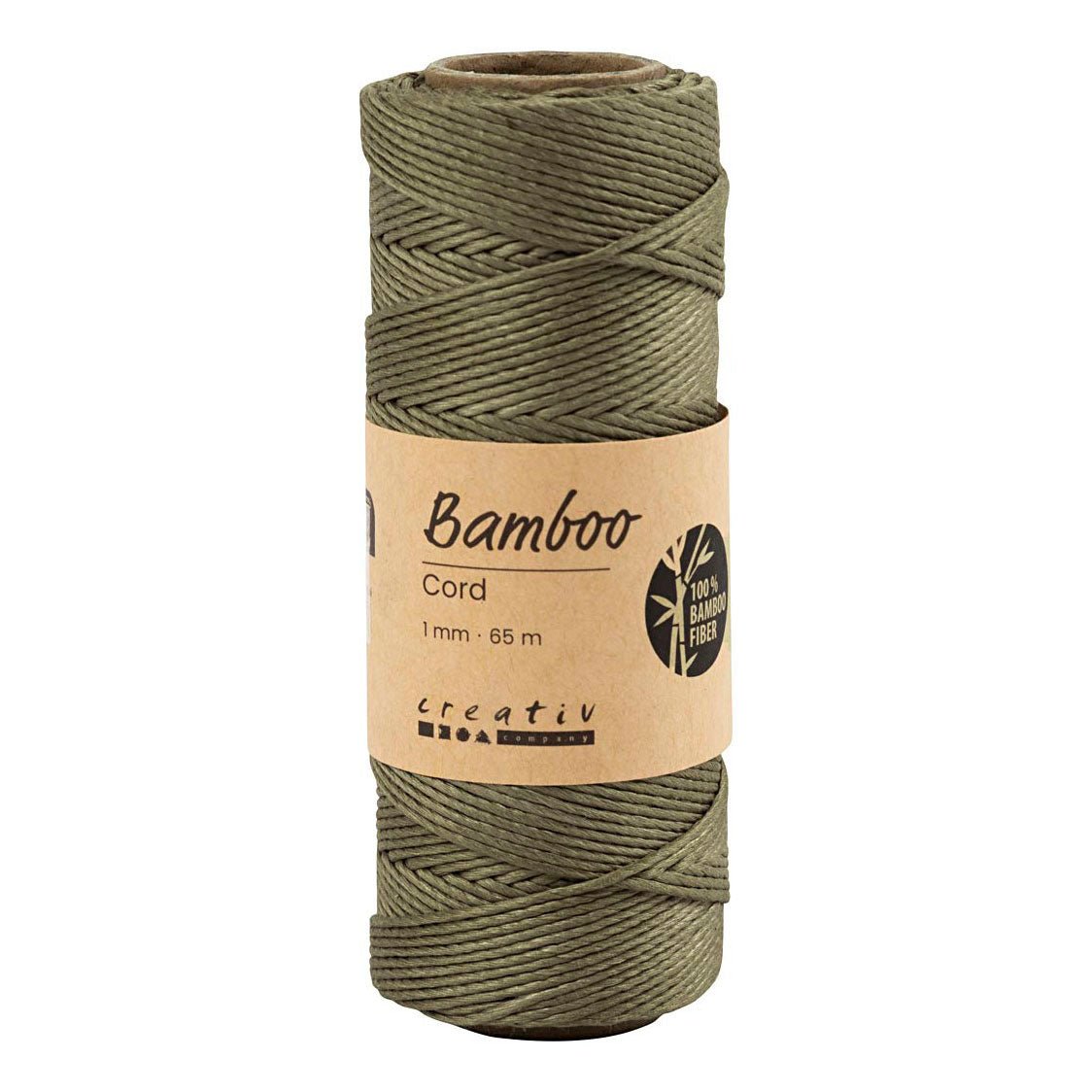 Creativ company bamboekoord olijfbruin, 65m