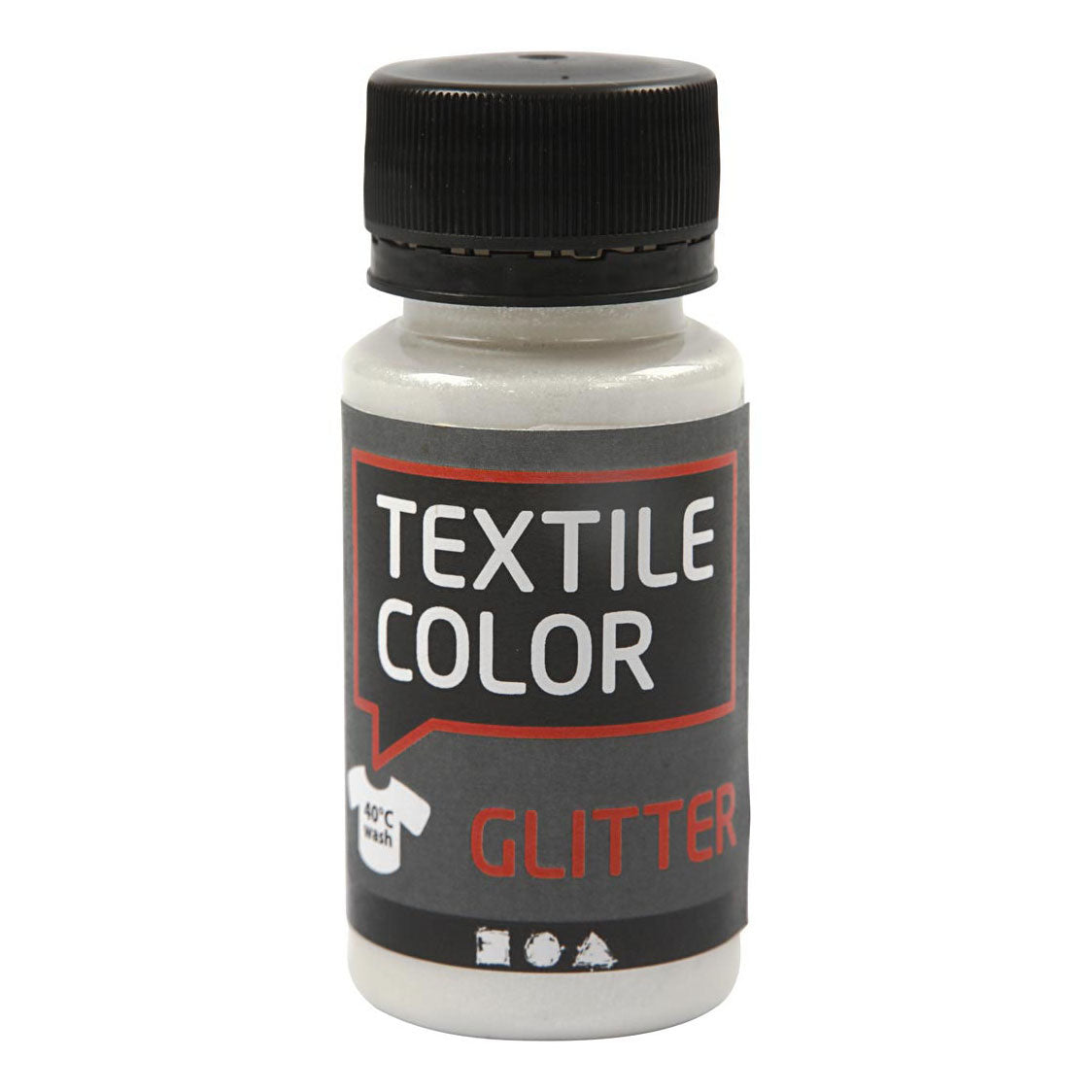 Creative Company Textile Color Transparent Glitter per vernice tessile, 50 ml