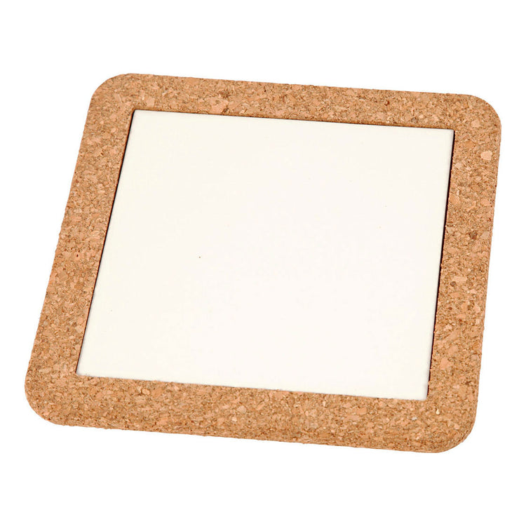 Porcellana di Creative Company Coaster con cornice di sughero