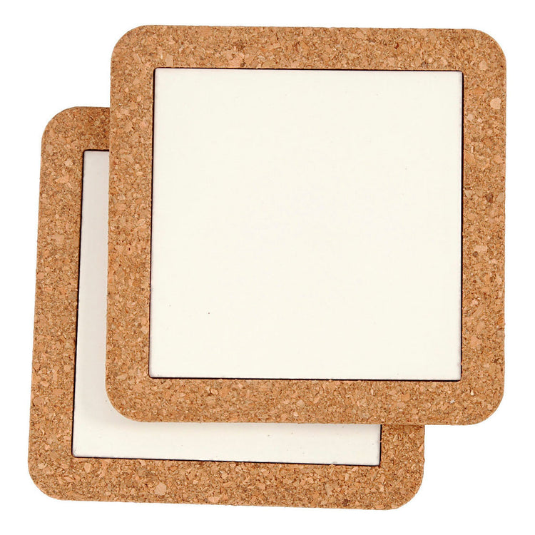 Porcellana di Creative Company Coaster con cornice di sughero